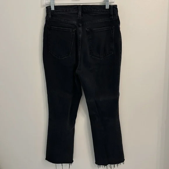 Abercrombie and Fitch Black Kick Flare Ultra High Rise Button Front Jeans - Picture 5 of 5